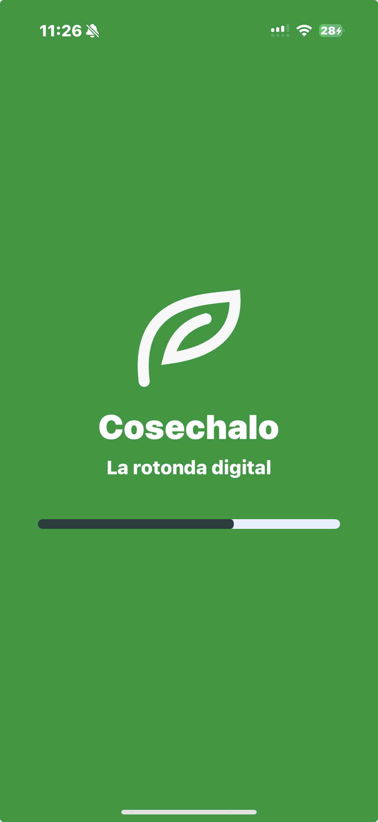 Pantalla de la app Cosechalo